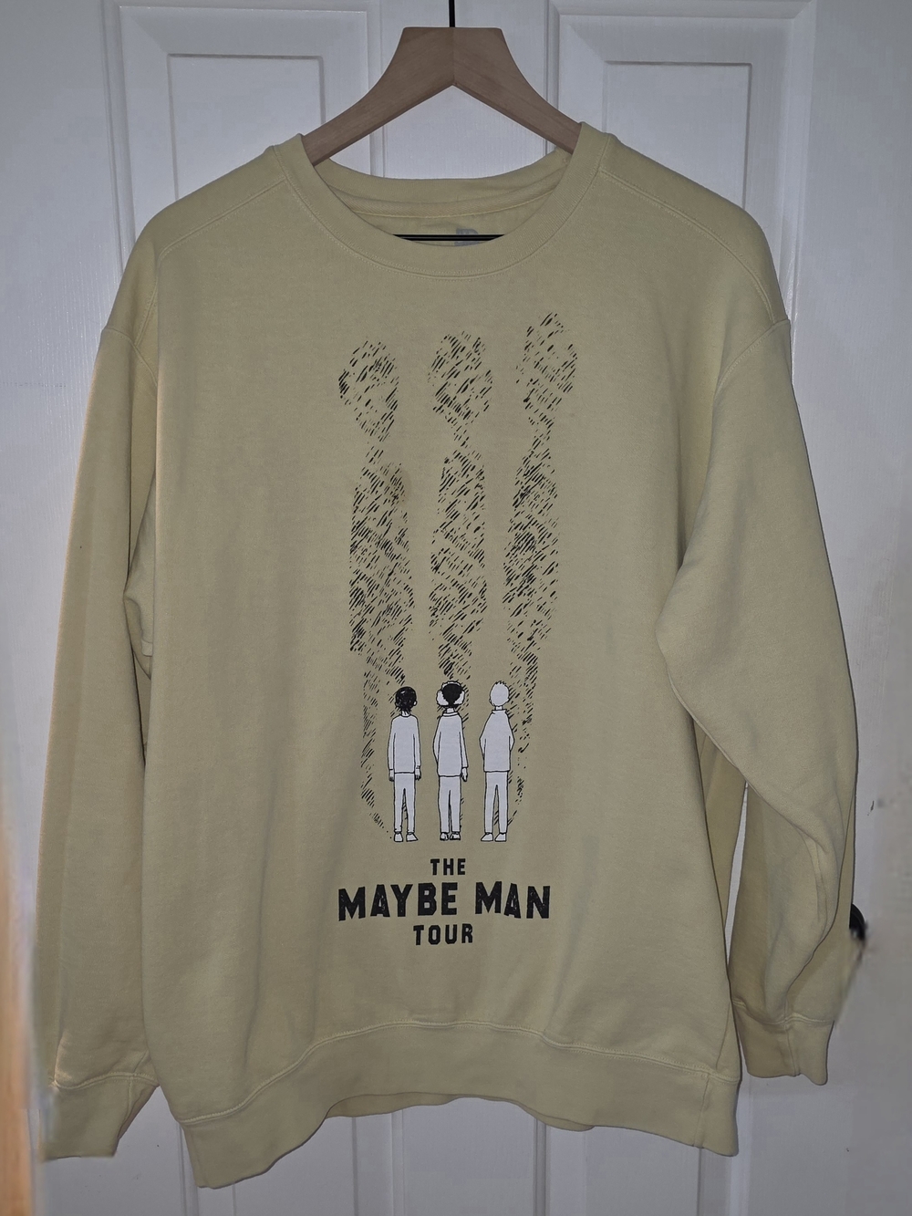 AJR The Maybe Man Tour Sweatshirt Yellow Crewneck Concert Merch Size L